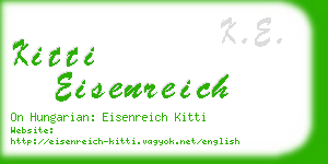 kitti eisenreich business card